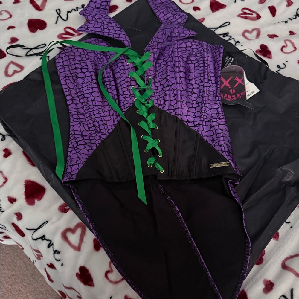 Undergirl Purple and Green Lace-Up Tank Top